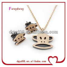 Wholesale 2013 fashion rose gold necklace jewelry set